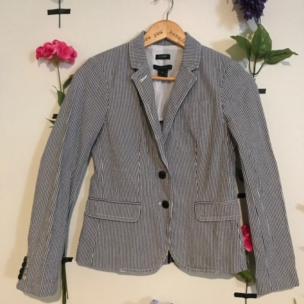 J. Crew Schoolboy Seersucker Blazer